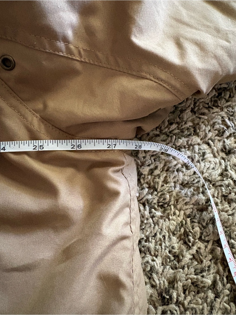 Tan Oversized Barn Chore Coat Corduroy Collar XL Vintage - Picture 5 of 7